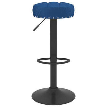 Taburetes De Cocina 2 Unidades Terciopelo Azul_2