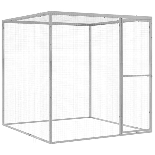 Vidaxl Jaula Para Gatos Acero Galvanizado 1,5x1,5x1,5 M_0