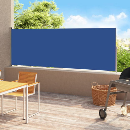 Vidaxl Toldo Lateral Retráctil Para Patio Azul 200x500 Cm_1