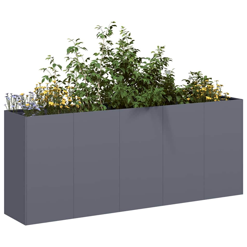 Jardinera De Acero Laminado En Frío Antracita 200x40x80 Cm_1