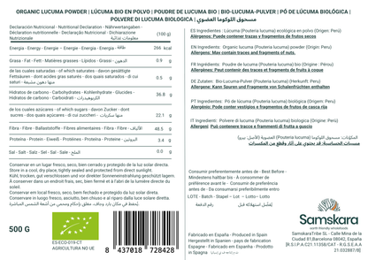 Lúcuma En Polvo Bio - 500g | Superalimento Ecológico Vegano Para Batidos, Smoothies Y Zumos, Sin Azúcares Añadidos_1
