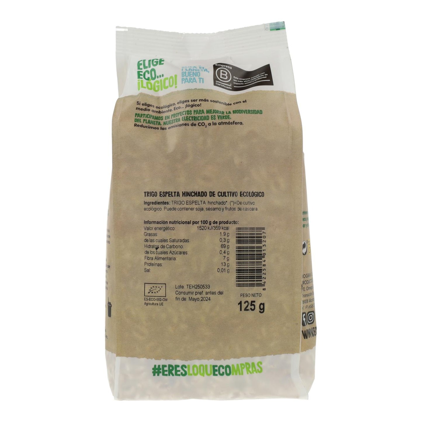 Trigo Espelta Hinchada Bio - Ecocesta 125 g
