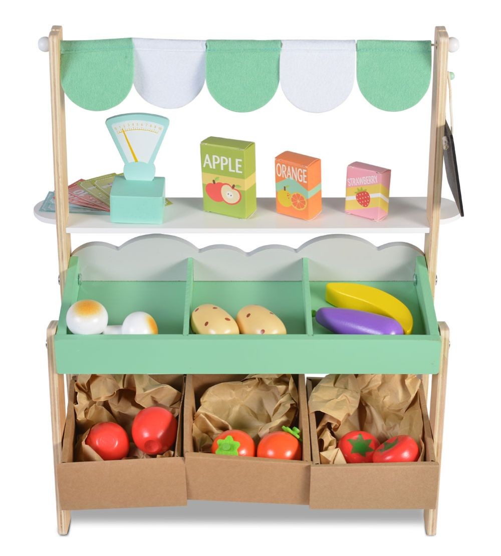 Supermercado De Madera Con Set De Productos (38 Piezas)_0