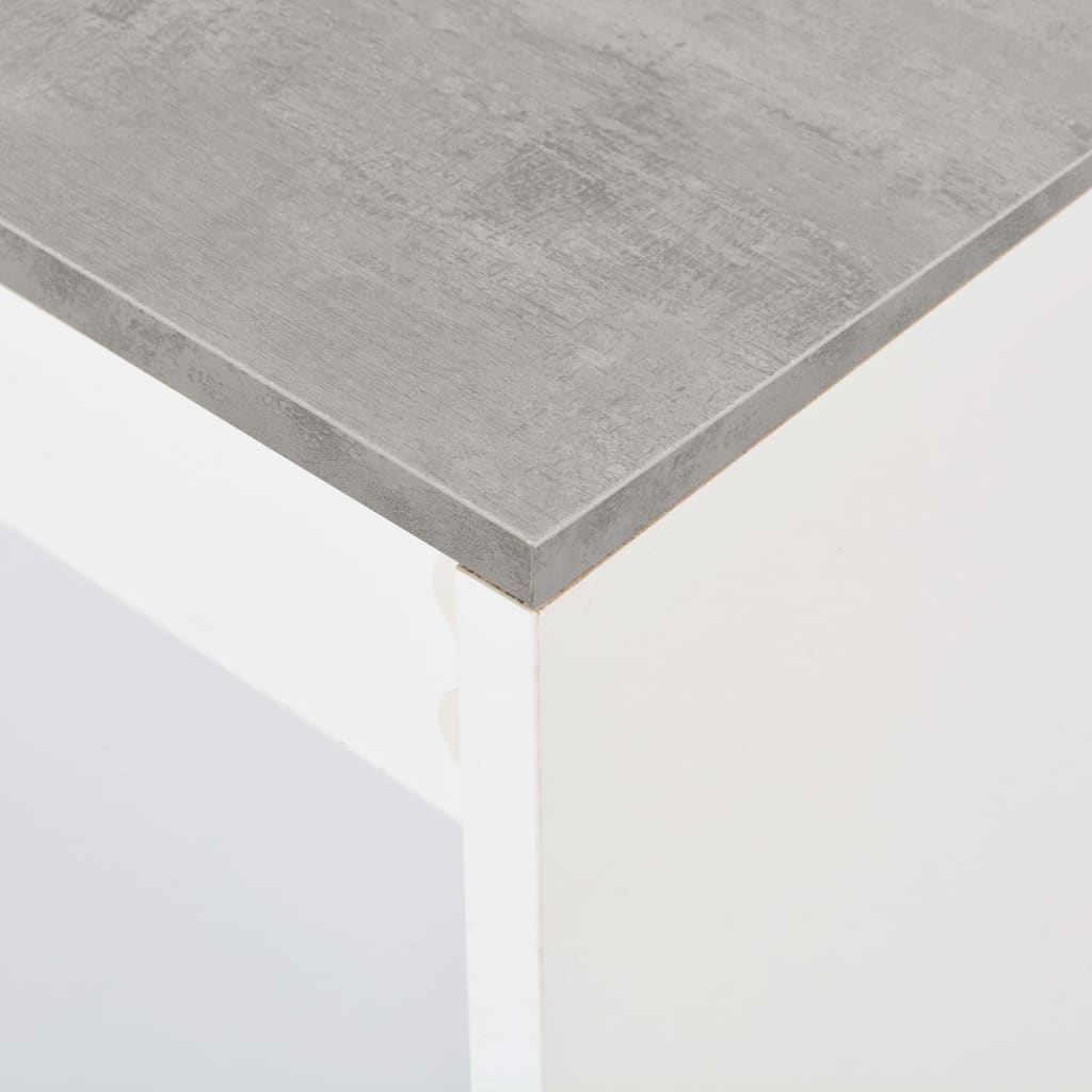 Mesa Alta De Cocina Con Estantería Blanca 110x50x103 Cm_3