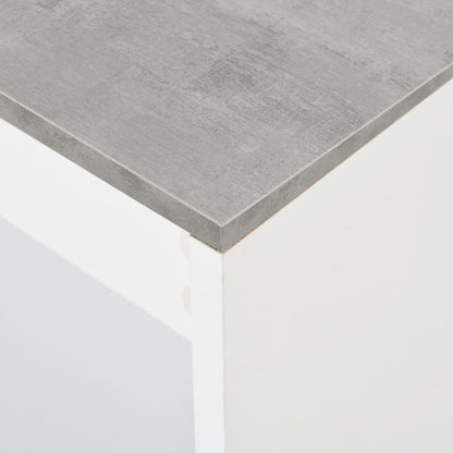 Mesa Alta De Cocina Con Estantería Blanca 110x50x103 Cm_3