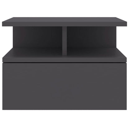 Mesitas De Noche Flotantes 2 Uds Madera Gris 40x31x27 Cm_2