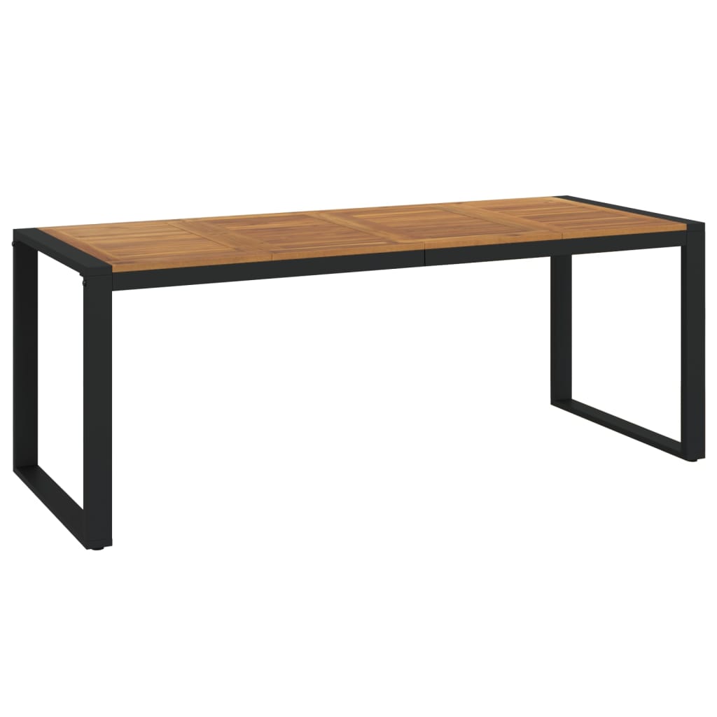 Juego De Comedor De Jardín 9 Pzas Madera Maciza Acacia Y Metal / Vetonek_4