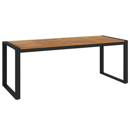 Juego De Comedor De Jardín 9 Pzas Madera Maciza Acacia Y Metal / Vetonek_4