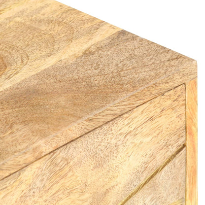 Mesita De Noche De Madera Maciza De Mango 40x30x50 Cm_2