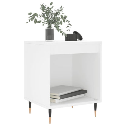 Mesitas De Noche 2 Uds Madera De Ingeniería Blanco 40x35x50 Cm_1