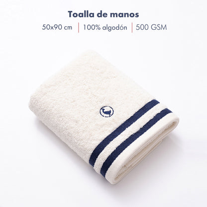 Toalla De Manos En Color Crudo 50x90cm 100% Algodón 500gsm El Ganso