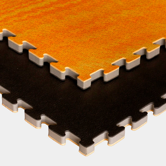 Tatami Puzzle 2,5cm 100x100cm, Pack 4 Unidades – Efecto Madera/negro_0