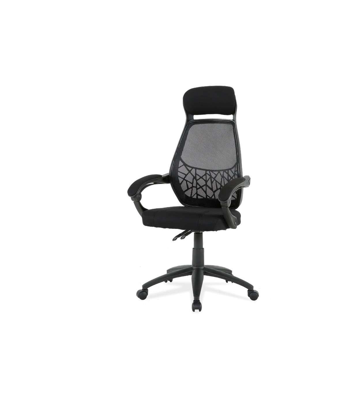 Silla De Oficina Erika En Negro. Alto: 114,5-122,5, Ancho: 62, Fondo: 58._0