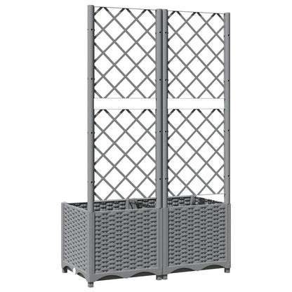Macetero De Jardín Gris Claro 80 X 40 X 136 Cm_3