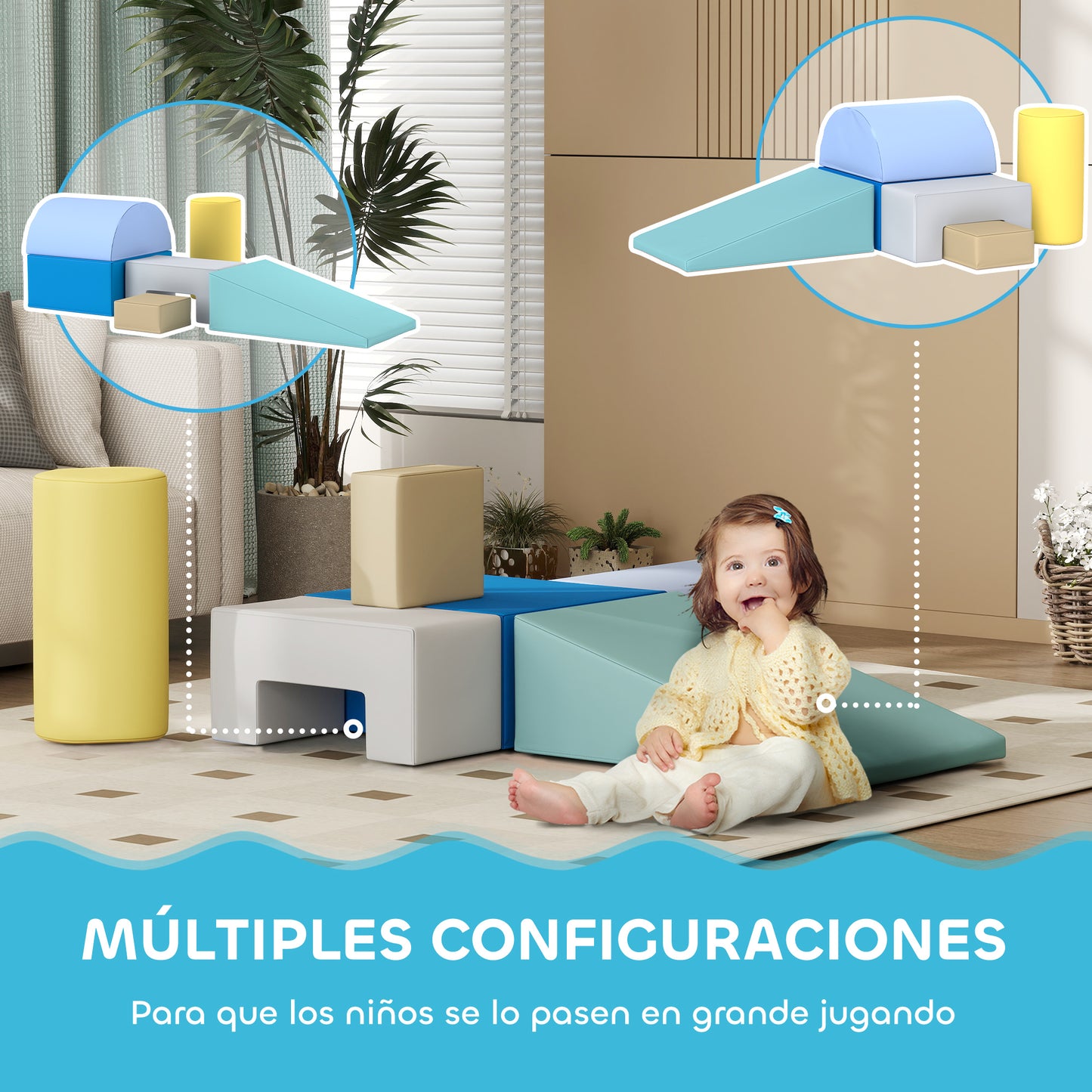 Aiyaplay Juego De 6 Bloques Psicomotricidad Para Niños Multicolor_3
