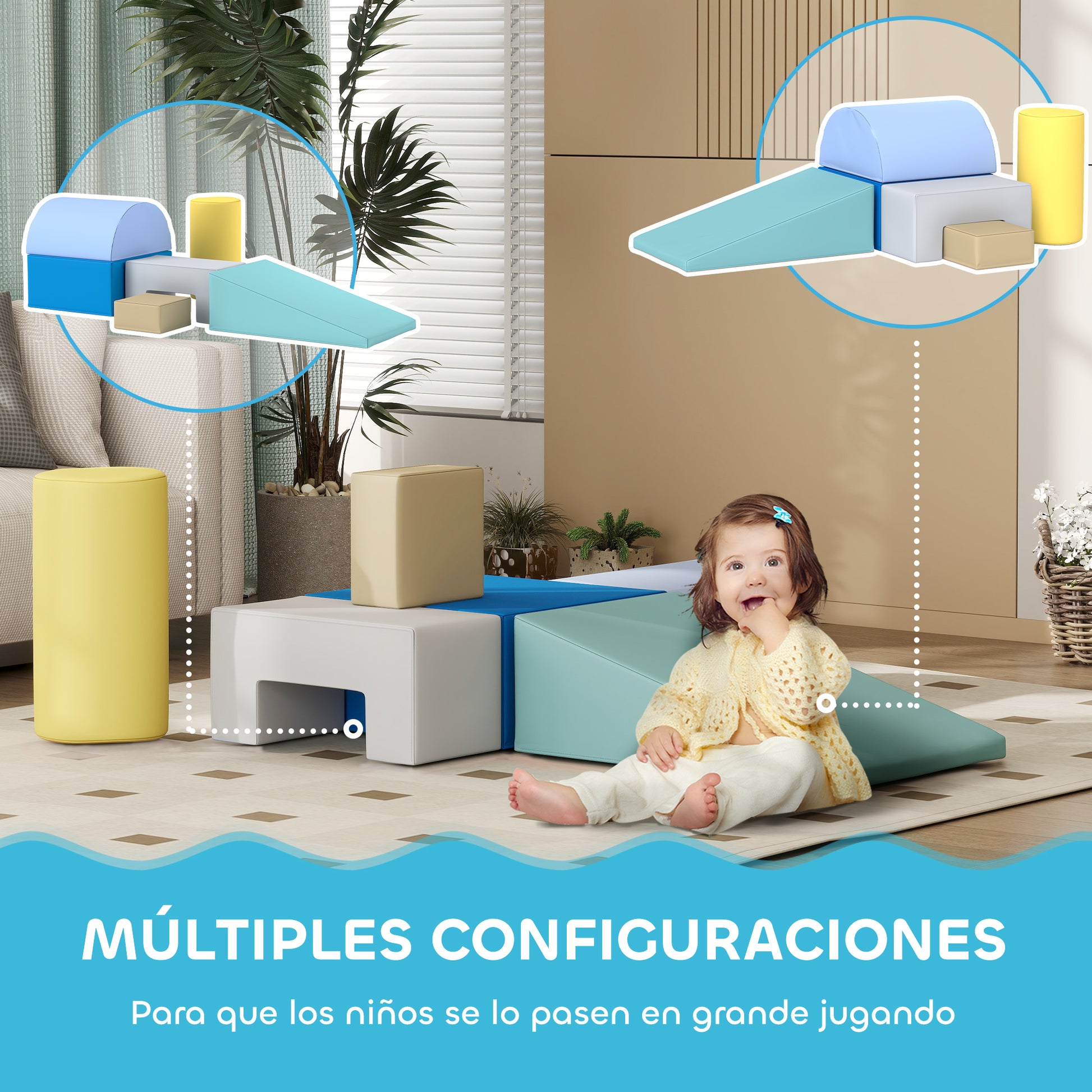 Aiyaplay Juego De 6 Bloques Psicomotricidad Para Niños Multicolor_3