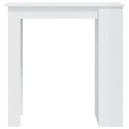 Mesa Bar Con Estante Almacenaje Blanco Brillo 102x50x103,5 Cm_3