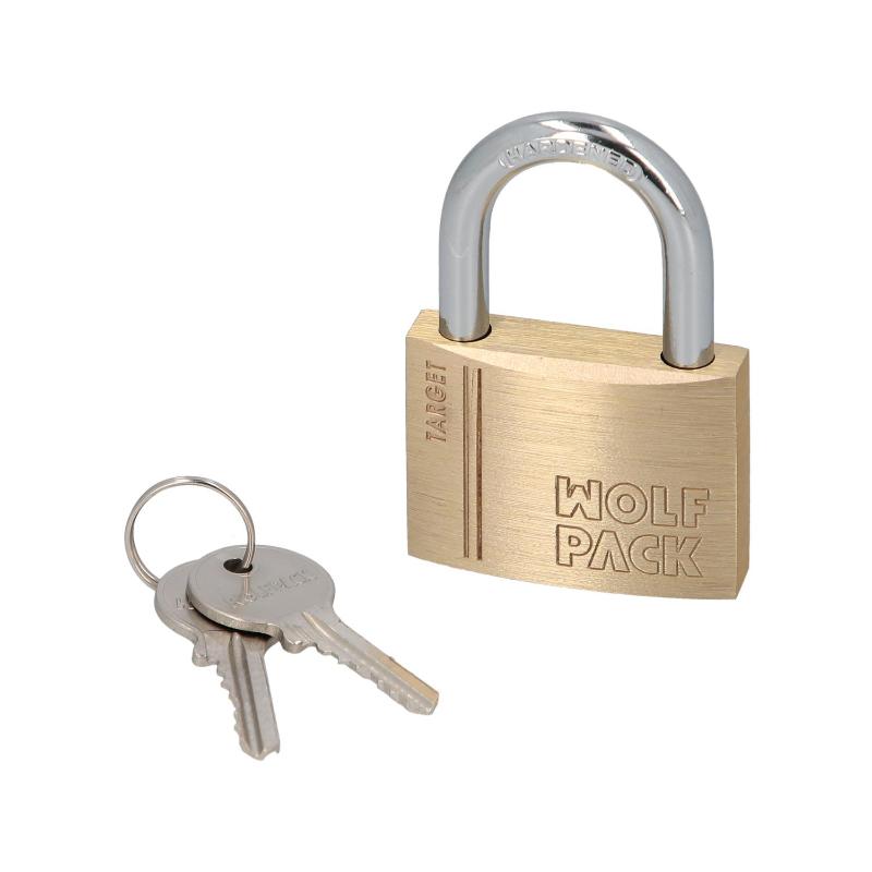 Candado Laton Arco Normal 50 Mm. Serie Target. Arco Endurecido. Candado Maletas, Candado Taquillas, Candado Puertas