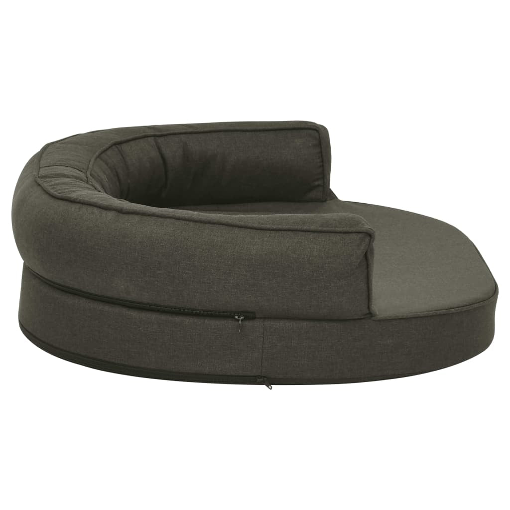Vidaxl Colchón Para Cama De Perro Ergonómico Gris Oscuro 75x53 Cm_3
