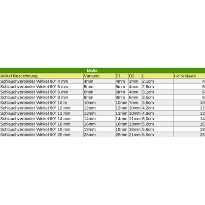 Conector Manguera 6mm, Angular 90°, Pom_2