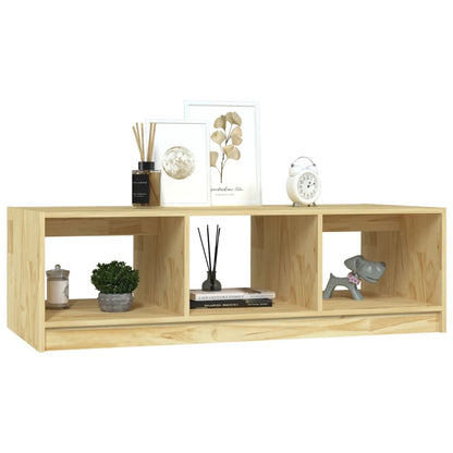 Mesa De Centro De Madera Maciza De Pino 110x50x34 Cm_2