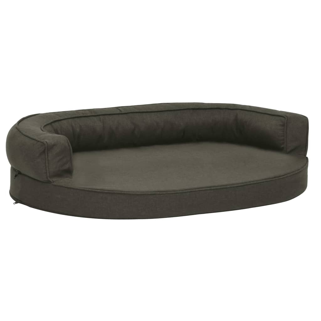 Vidaxl Colchón Para Cama De Perro Ergonómico Gris Oscuro 75x53 Cm_0
