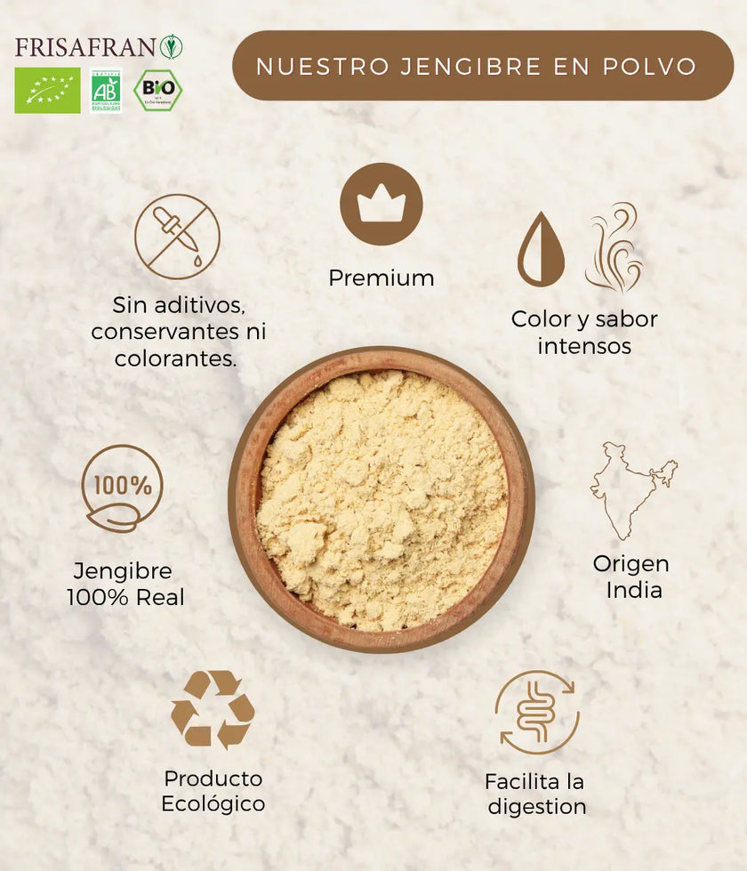Jengibre En Polvo Ecológico | Calidad | Frisafran 40 G_3