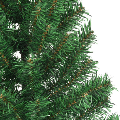 Vidaxl Medio Árbol De Navidad Artificial Con Soporte Pvc Verde 240 Cm_5