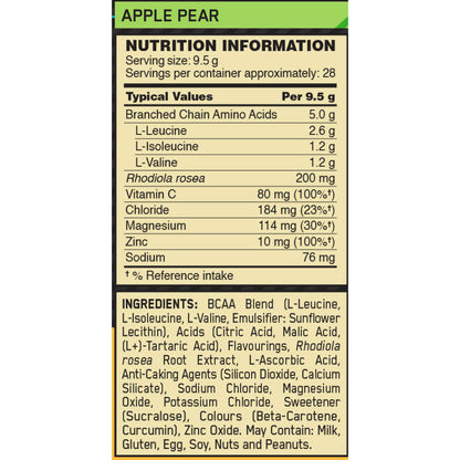 Gold Standard Bcaa Train + Sustain 266 Gr Manzana - Pera_1
