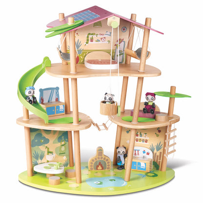 Casa Bambú Osos Pandas Green Planet Explorers Hape_0