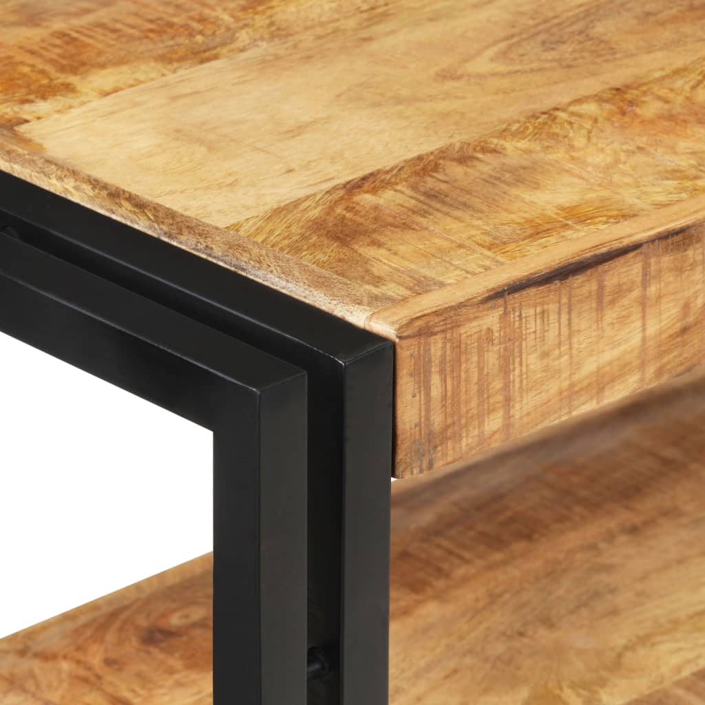 Mesa Consola De Madera De Mango Rugosa 150x30x75 Cm_2