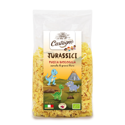 Pasta Infantil Mix Dinosaurios de Trigo Eco Castagno 500g