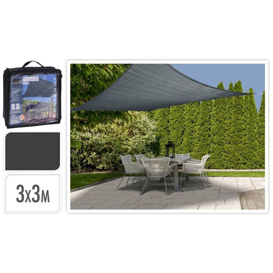 Progarden Toldo De Tela Cuadrado Gris Oscuro 3x3 M_0