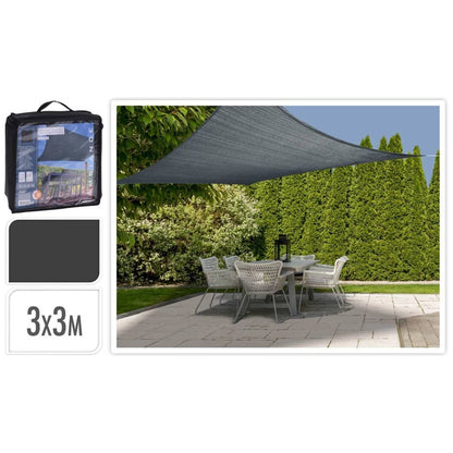 Progarden Toldo De Tela Cuadrado Gris Oscuro 3x3 M_1