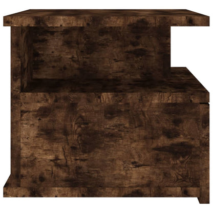 Mesita De Noche Flotante 2 Uds Madera Roble Ahumado 40x31x27 Cm_4
