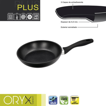 Oryx Sartén Aluminio Antiadherente Plus, Forjada, Apta Inducción, Libre Pfoa, Diámetro 22 Cm, Espesor 5 Mm._0