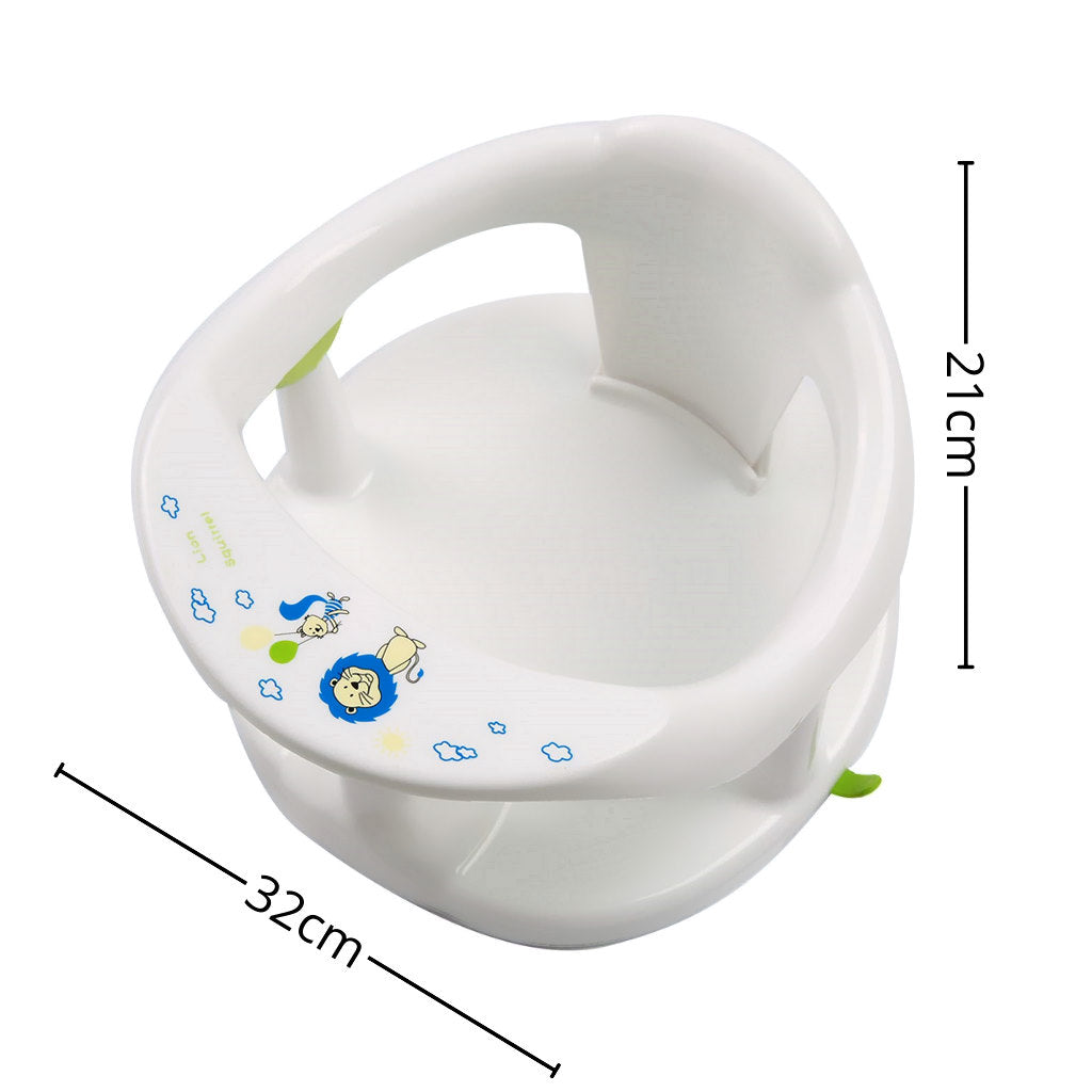 Bathby Asiento De Baño Para Bebé Blanco | Sujeción Con Ventosas Antideslizantes | Silla De Baño Ergonómica Y Segura