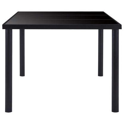 Mesa De Comedor De Vidrio Templado Negro 160x80x75 Cm_1