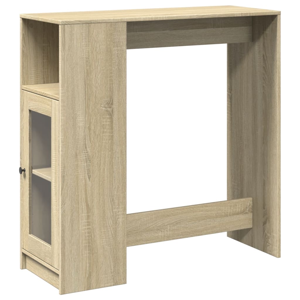 Mesa Alta Bar Con Estantes Madera Roble Sonoma 101x40x103,5 Cm_0