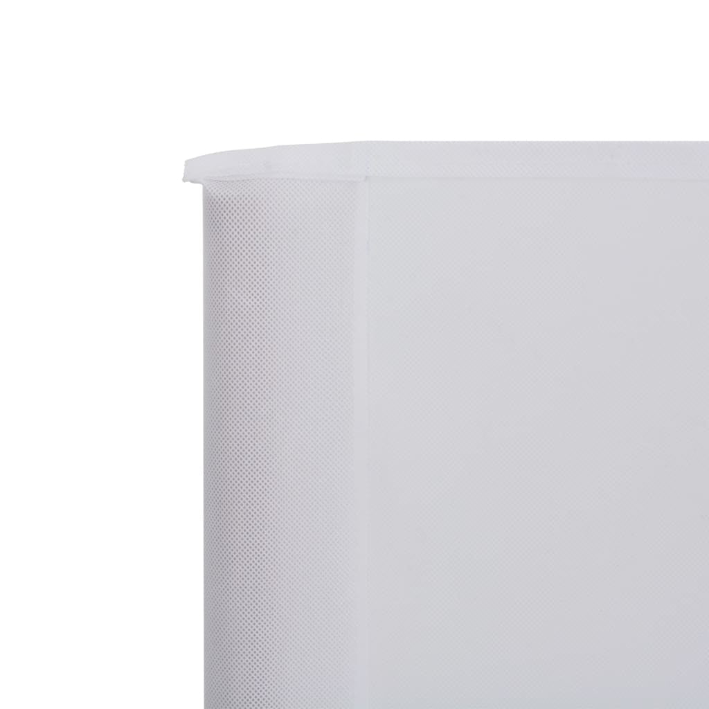 Vidaxl Paravientos De 5 Paneles Tela Blanco Arena 600x120 Cm_3