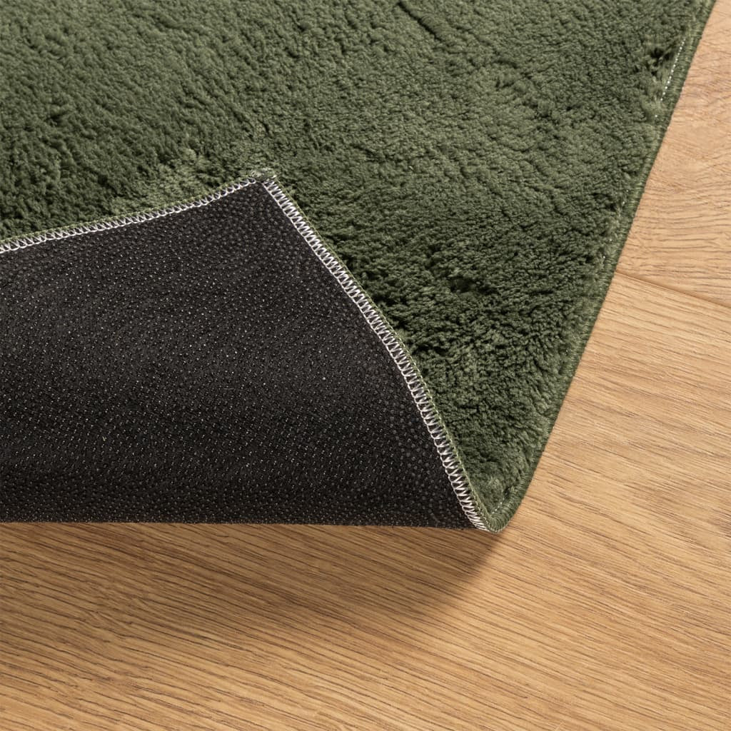 Vidaxl Alfombra Pelo Corto Suave Lavable Huarte Verde Bosque 80x150 Cm_4