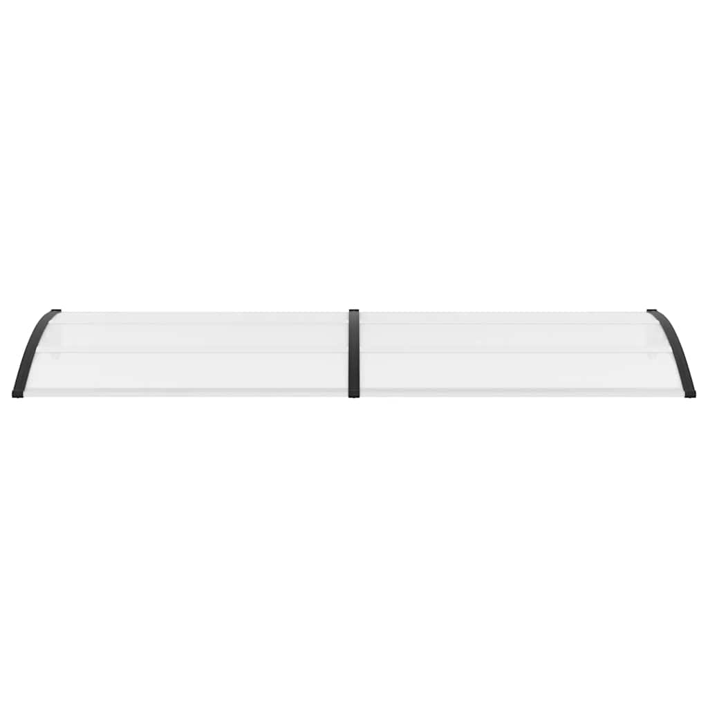 Marquesina Para Puerta Pc Negro Y Transparente 300x75 Cm_3