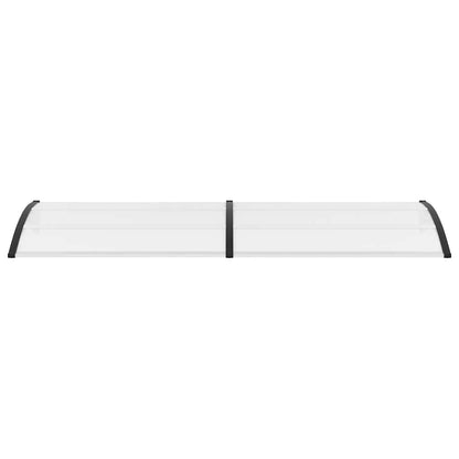 Marquesina Para Puerta Pc Negro Y Transparente 300x75 Cm_3