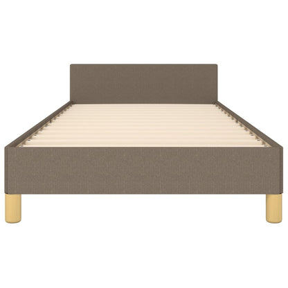 Estructura De Cama Con Cabecero De Tela Gris Taupe 90x200 Cm / Vetonek_5