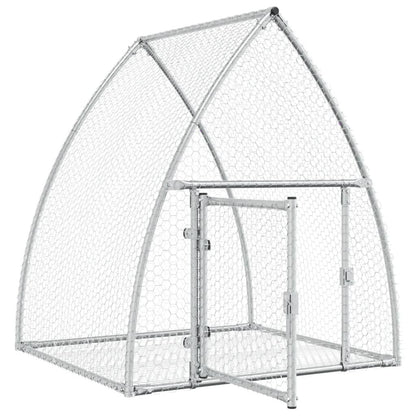 Vidaxl Conejera Acero Galvanizado Plateado 100x105x120 Cm_3
