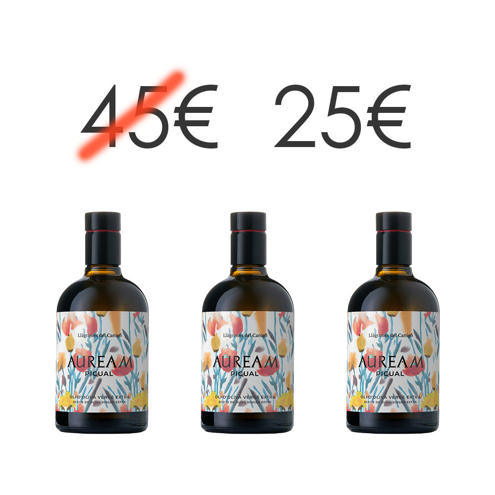 Oferta: 3 Botellas 500ml Aceite De Oliva Virgen Extra Auream Picual_1