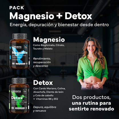 Magnesio Complex 4 En 1 + Detox Natural Con Cardo Mariano. Sevens Nutrition. Energía, Depuración Y Equilibrio Digestivo_1