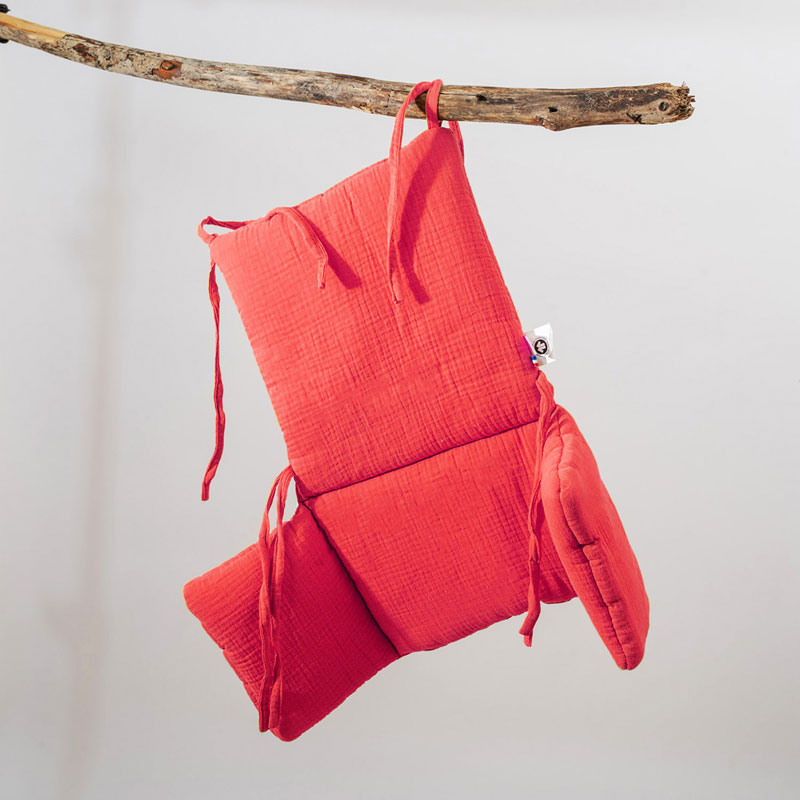 Cojín Para Trona De Algodón Orgánico Fresa_2