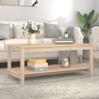 Mesa De Centro De Madera Maciza De Pino 110x55x45 Cm_1