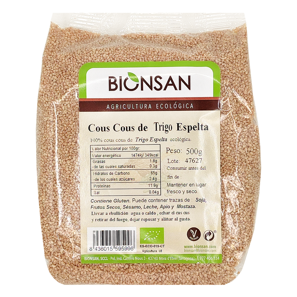 Cous Cous Espelta Integral Eco Bionsan 500gr_0
